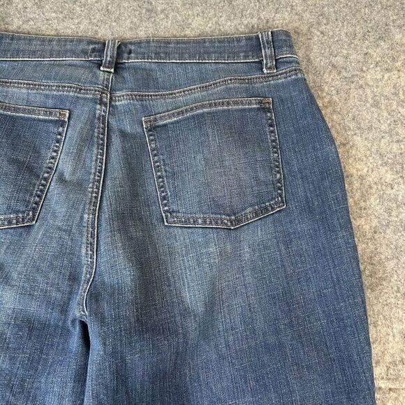 Eileen Fisher Jeans Womens 16 Petite Straight Leg Medium Wash Denim - Picture 10 of 10